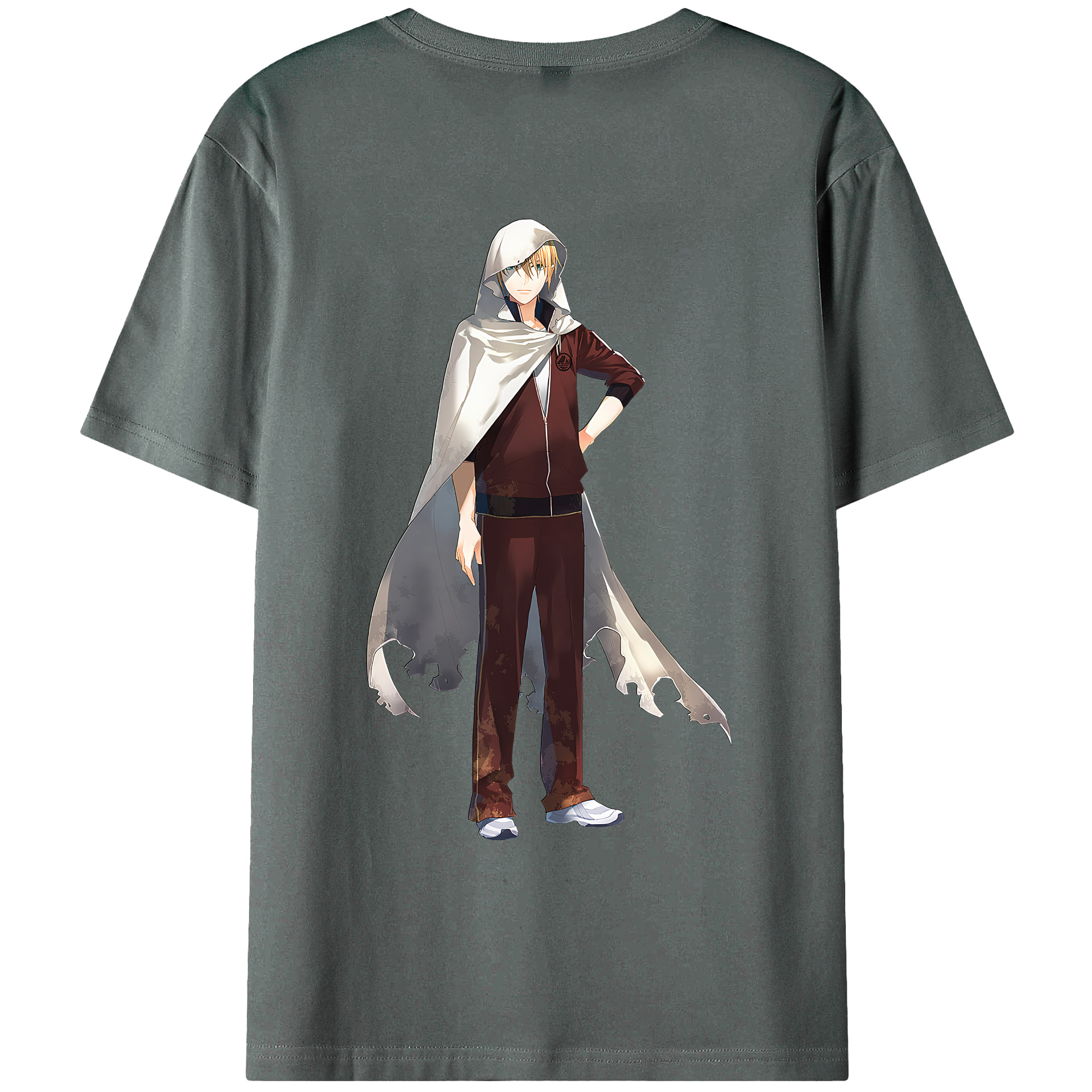 （画像用） 刀剣乱舞 Touken Ranbu 綿100％ メンズ半袖Tシャツ（バックプリント） 通気性